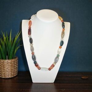 Vintage Multi-Stone Traverler’s (Beggar) Bead Gemstone Necklace